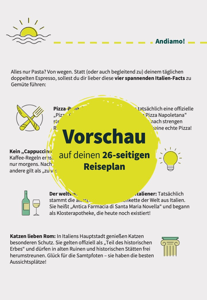 Routenplan 10 Tage Italien