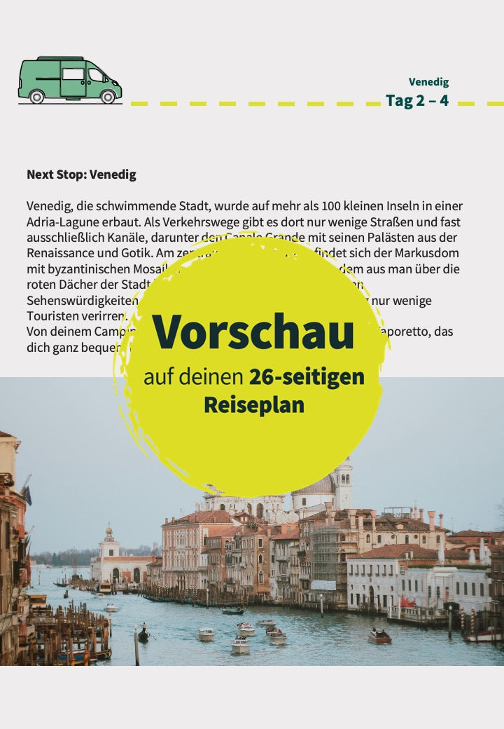 Routenplan 10 Tage Italien