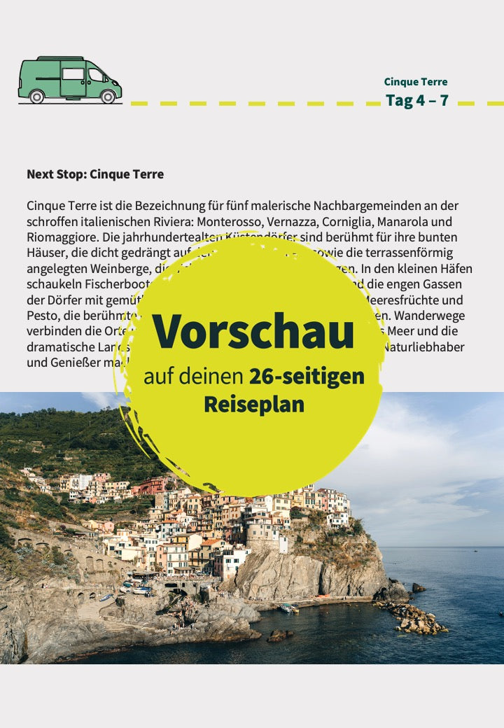 Routenplan 10 Tage Italien
