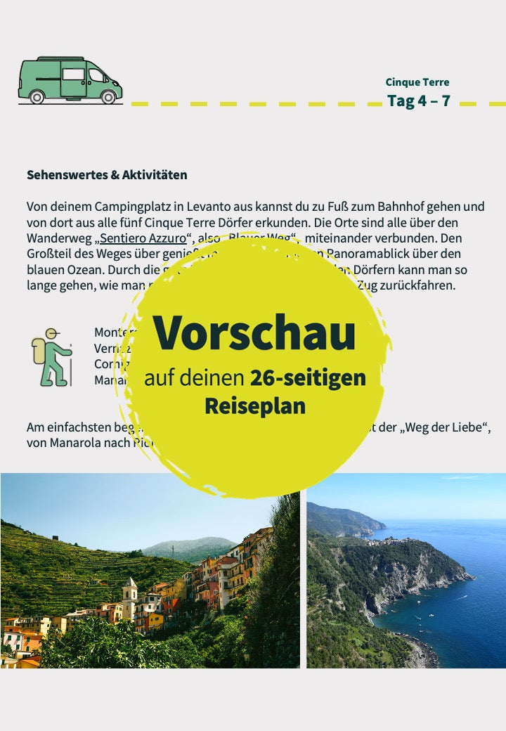 Routenplan 10 Tage Italien