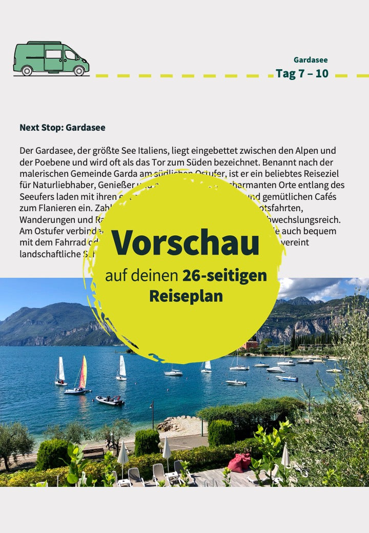 Routenplan 10 Tage Italien