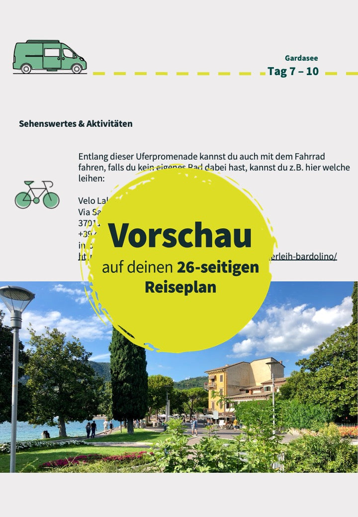 Routenplan 10 Tage Italien
