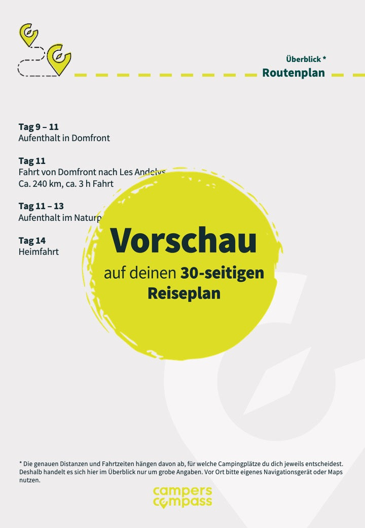 Routenplan 14 Tage Normandie