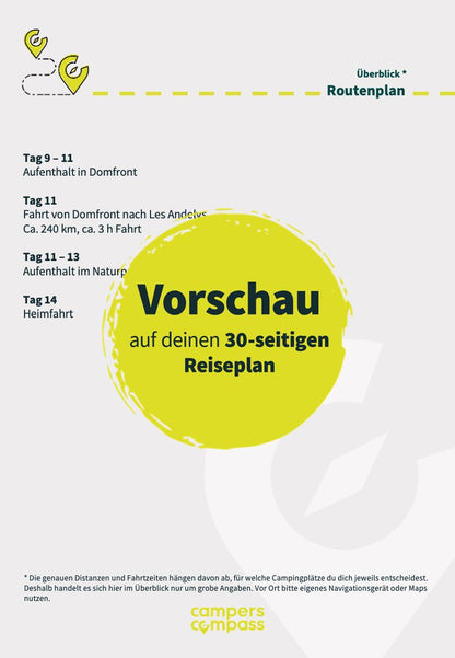 Routenplan 14 Tage Normandie
