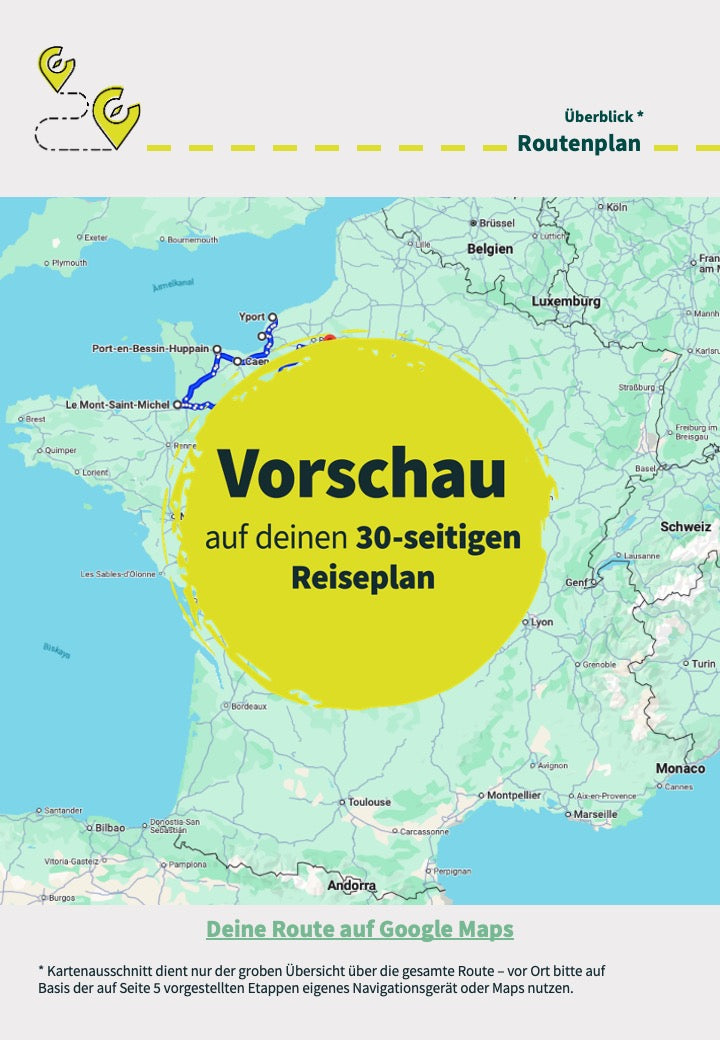 Routenplan 14 Tage Normandie