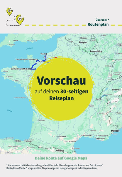 Routenplan 14 Tage Normandie