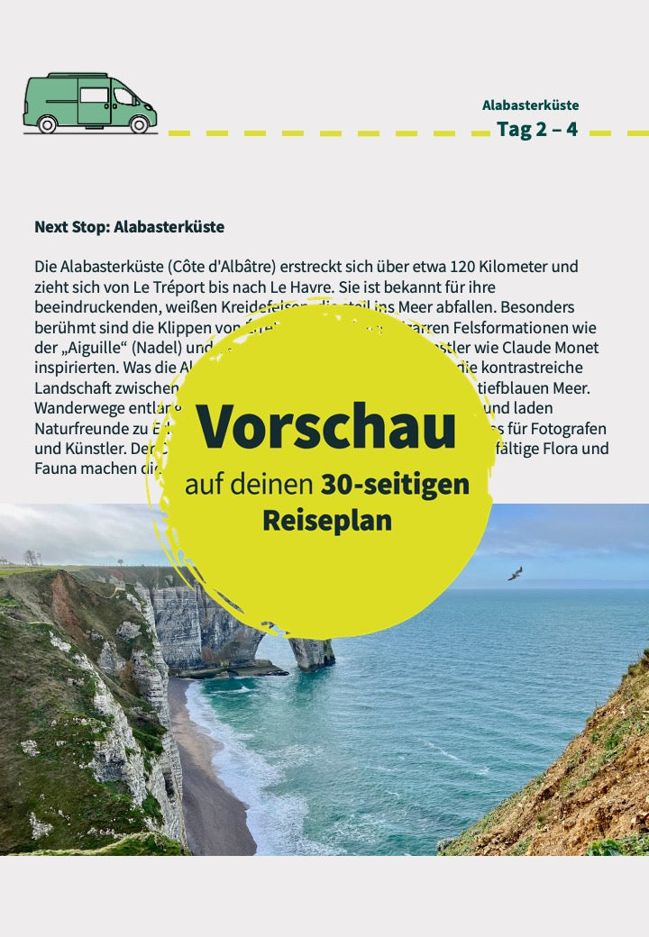 Routenplan 14 Tage Normandie