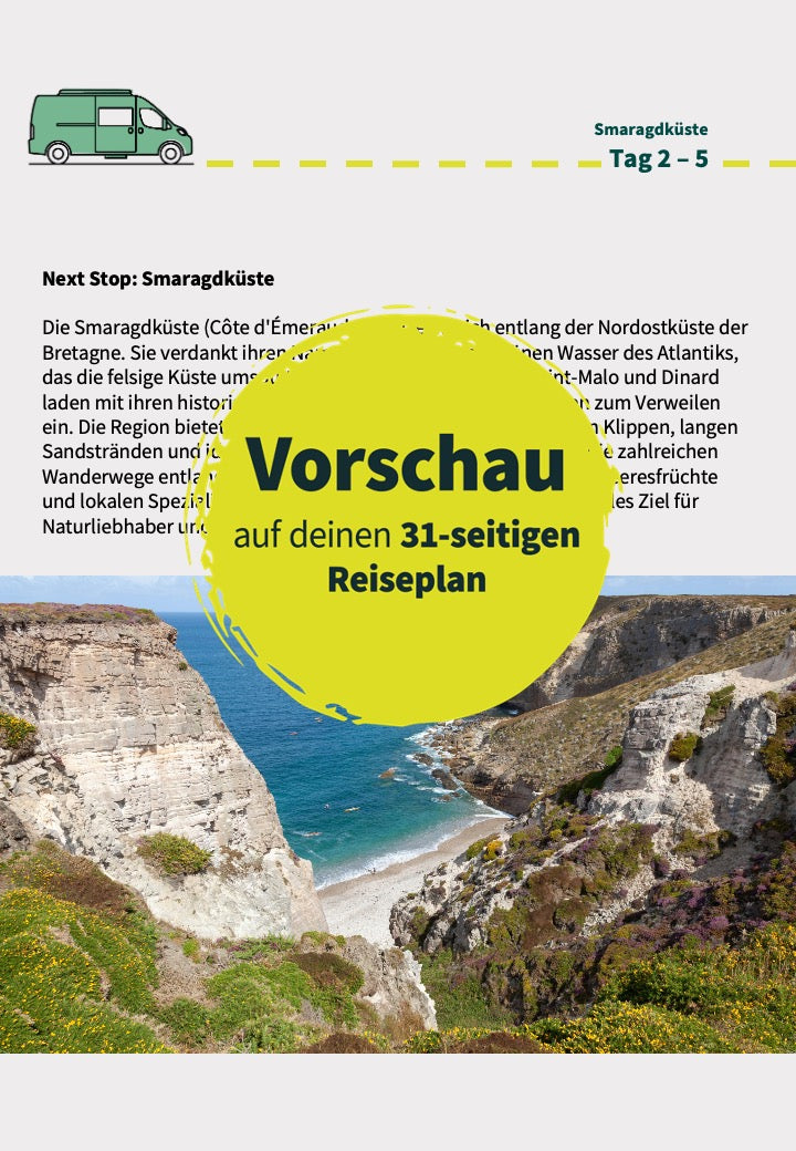Routenplan 14 Tage Bretagne