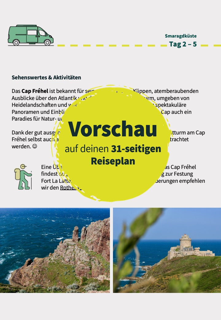 Routenplan 14 Tage Bretagne