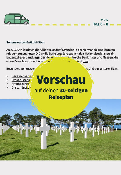Routenplan 14 Tage Normandie