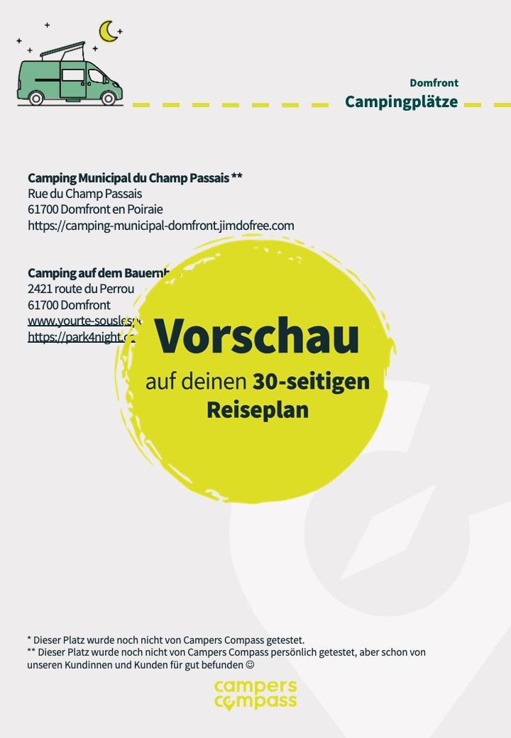 Routenplan 14 Tage Normandie